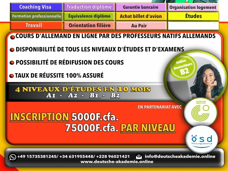 Cours d'allemand en ligne